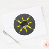 bliksemvuist ronde sticker (Envelop)