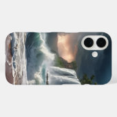 Bliksemwaterval Cliff Waves Beach Case-Mate iPhone Case (Achterkant (horizontaal))