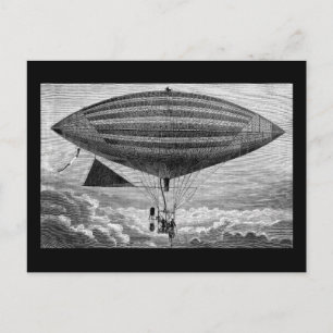 Blimp Airship Diriable Flying Machine Pos Briefkaart