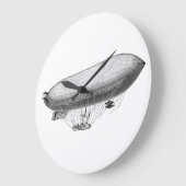 Blimp Old Zeppelin Retro Hot Air ballon Grote Klok (Hoek)