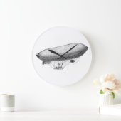 Blimp Old Zeppelin Retro Hot Air ballon Grote Klok (Huis)