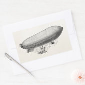  Blimp Old Zeppelin Retro Hot Air ballon Rechthoekige Sticker (Envelop)