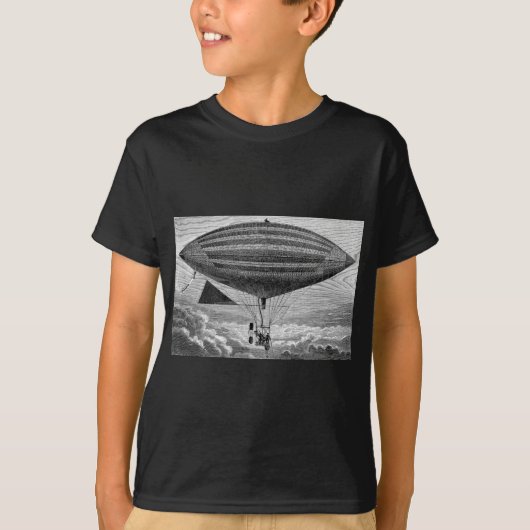 Blimp-vliegtuig Dirigibele  vliegmachine T-shirt (Voorkant)