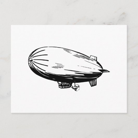 Blimp, Zeppelin, Verstelbare,  tekening Briefkaart (Voorkant)