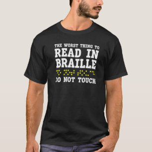 Blind bewustzijn braille visueel gehandicapte geha t-shirt