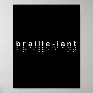 Blind bewustzijn Shirt braille-reuzenblindheid Poster