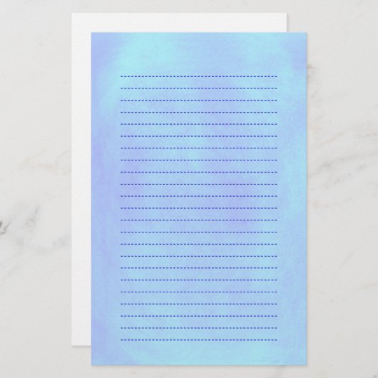 Blind blauw, met achtergrondverlichting briefpapier (Voorkant / Achterkant)