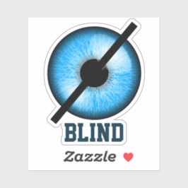 Blind Blue Sticker