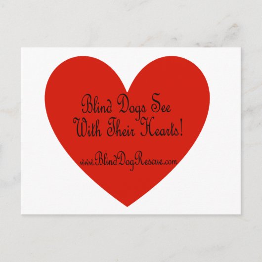 Blind Dog Rescue Alliance Briefkaart (Voorkant)