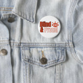Blind en trots ronde button 5,7 cm (In situ)