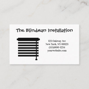Blind Installation Service-Visitekaartje Visitekaartje