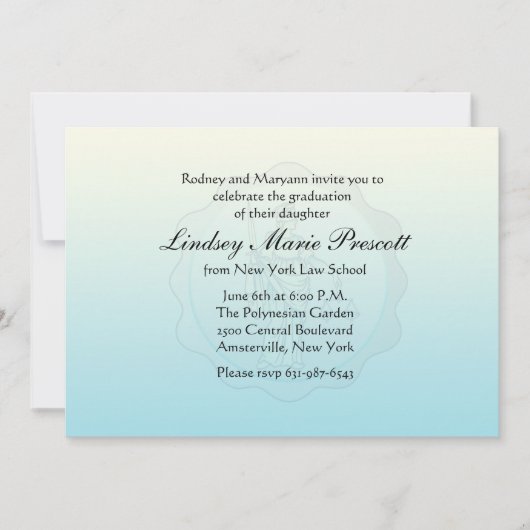 Blind Justice Afstuderen Invitation Kaart (Voorkant)