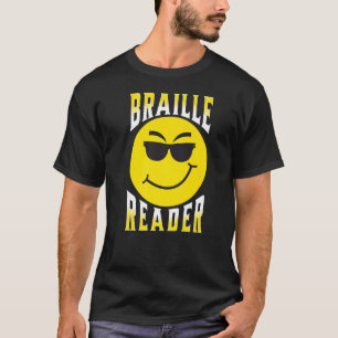 Blind mensen Humor braille lezer Blind Guy Humoro T-shirt