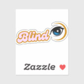 Blind oog schattig ontwerp sticker (Vel)