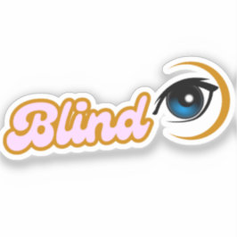 Blind oog schattig ontwerp sticker