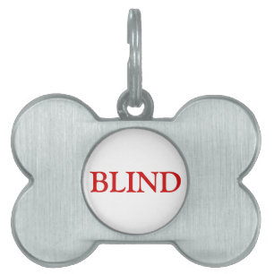 Blind pakket tag - Rood Huisdieren Naamplaatje