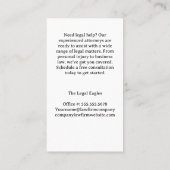 Blind recht | Advocaat | Recht | Juridisch Afsprakenkaartje (Achterkant)