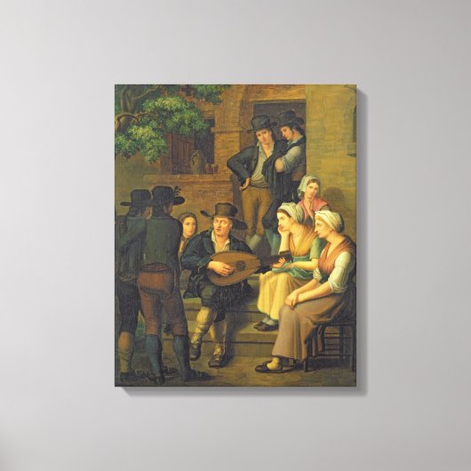 Blind Singer, 1828 Canvas Afdruk (Voorkant)