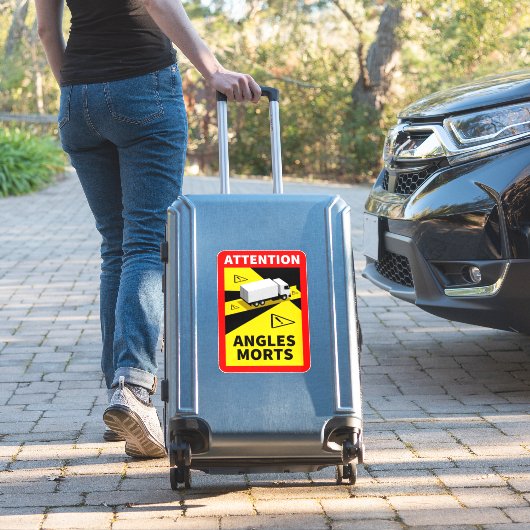 Blind Spot Angles Morts Camion Sticker (Valise Insitu)