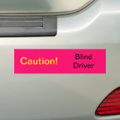Blind stuurprogramma bumpersticker (Op auto)