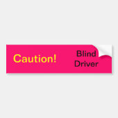 Blind stuurprogramma bumpersticker (Voorkant)