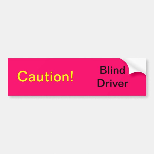 Blind stuurprogramma bumpersticker (Voorkant)