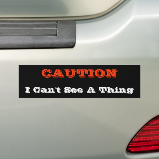 Blind stuurprogramma bumpersticker (Op auto)