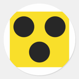 blind teken ronde sticker