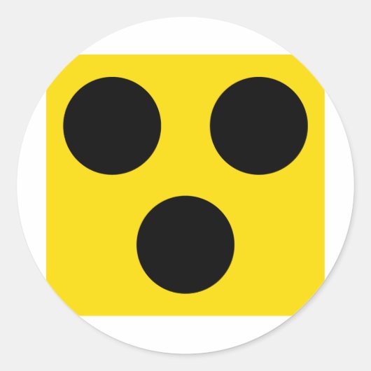 blind teken ronde sticker (Voorkant)