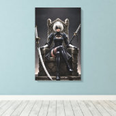 Blind Throne - Dark Fantasy Gothic Warrior Canvas Afdruk (Insitu (Houten vloer))
