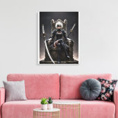 Blind Throne - Dark Fantasy Gothic Warrior Canvas Afdruk (Insitu (Woonkamer))