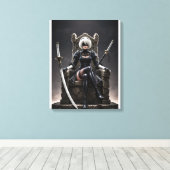 Blind Throne - Dark Fantasy Gothic Warrior Canvas Afdruk (Insitu (Houten vloer))