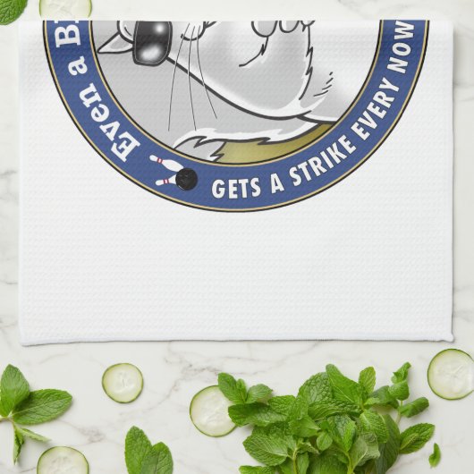 Blind vierkant Bowling Theedoek (Gevouwen)