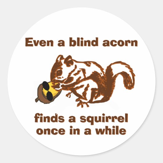 Blind vierkant ronde sticker (Voorkant)