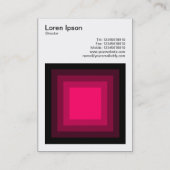 Blind vierkant - zwart naar neonrood visitekaartje (Achterkant)