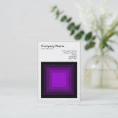 Blind vierkant - zwart naar Paars Visitekaartje (Staand voorkant)