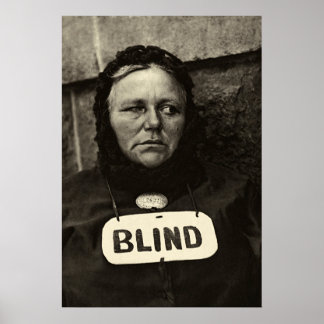 Blind Woman, New York 1917 Poster