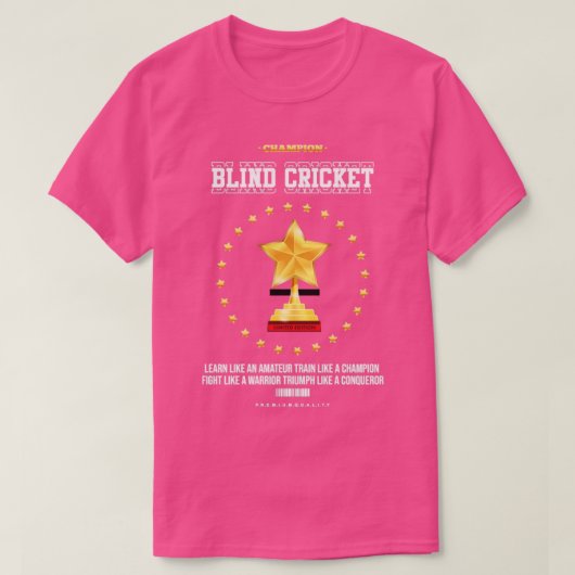 Blinde cricket3 t-shirt (Design voorkant)