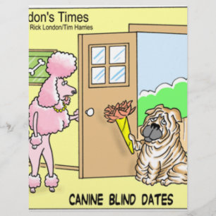 Blinde Dates voor Honden Grappige Honden Cartoon C Flyer