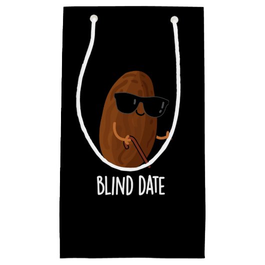 Blinde datum Funny Fruit Pun Dark BG Klein Cadeauzakje (Voorkant)