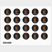 Blinde datum Funny Fruit Pun Dark BG Ronde Sticker (Vel)