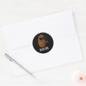 Blinde datum Funny Fruit Pun Dark BG Ronde Sticker (Envelop)