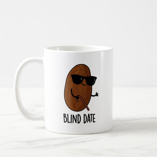 Blinde datum Funny Fruit Pun Koffiemok (Links)