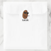 Blinde datum Funny Fruit Pun Ronde Sticker (Tas)