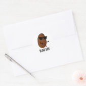 Blinde datum Funny Fruit Pun Ronde Sticker (Envelop)