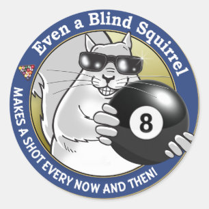 Blinde eekhoorn ronde sticker
