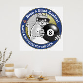 Blinde eekhoornpool poster (Keuken)