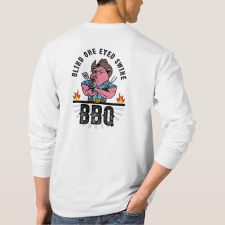 Blinde eenzijdige, langwerpige hoes t-shirt