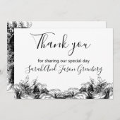 Blinde en witte inkt bedankkaart (Voorkant / Achterkant)