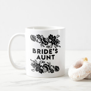 Blinde en Witte Moderne Floral Accent Bride tante Koffiemok